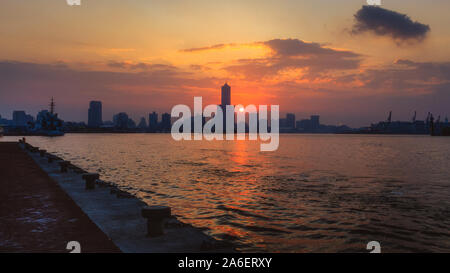 Skyline de Kaohsiung, Taiwan Banque D'Images