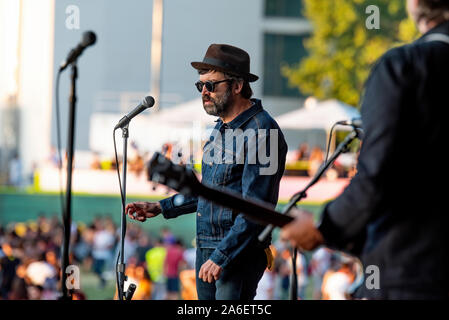 MADRID - 7 SEPT : les anguilles (band) produisent en concert à Dcode Music Festival le 7 septembre 2019 à Madrid, Espagne. Banque D'Images