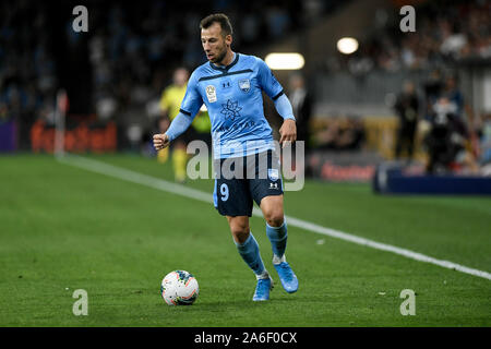 Parramatta, New South Wales, Australie. 26Th Oct, 2019. Bankwest ; Stadium, Parramatta, New South Wales, Australie ; une ligue de football, de l'ouest de Sydney et Sydney Wanderers Football Club ; Adam le fondre de Sydney - usage éditorial : Action Crédit Plus Sport Images/Alamy Live News Banque D'Images