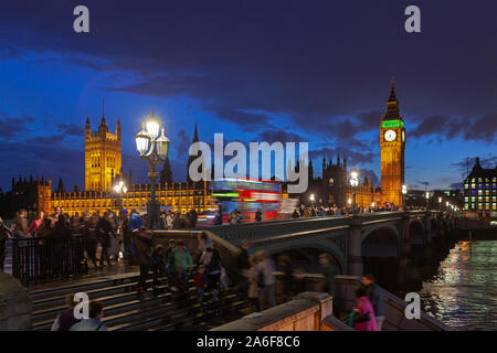 Chambres du Parlement et Big Ben, Londres, Grande-Bretagne. Banque D'Images