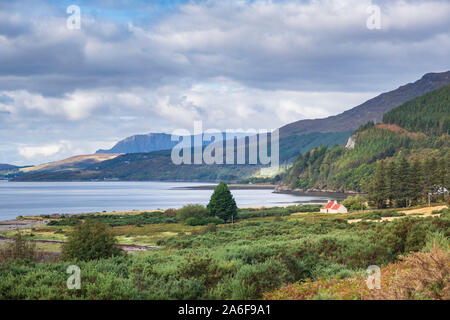 Sur la route vers Ullapool - Loch Broom dans les Highlands écossais Banque D'Images