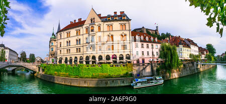 Sites de voyage et de Slovénie - Ljubljana city capital magnifique Banque D'Images