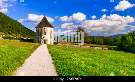 Sites de voyage et de Slovénie - Devil's Tower à Soteska Banque D'Images