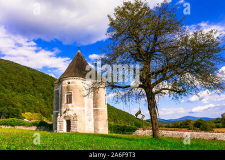 Sites de voyage et de Slovénie - Devil's Tower à Soteska Banque D'Images