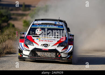 Salou, Catalogne, Espagne. 26 octobre 2019 ; Salou, Catalogne, Espagne ; World Rally Championship, Espagne Rally, SS10/11 ; TOYOTA GAZOO RACING pilote WRT Jari-Matti Latvala et Miikka ANTTILA co-pilote dans leur Toyota Yaris WRC - usage éditorial Banque D'Images