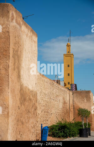 Vieux Mur de la kasbah à Rabat, Maroc Banque D'Images