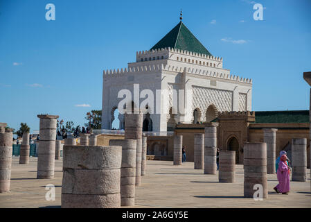 Mausolée Mohammed V à Rabat, Maroc Banque D'Images