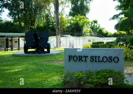 Fort Siloso sur l'île de Sentosa - Singapour Banque D'Images