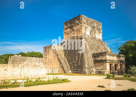 Grand terrain de balle de El Castillo, Chichen Itza, Mexique Banque D'Images