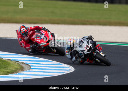 Victoria, Australie. 27 Oct, 2019. Moto GP d'Australie, de qualification ; Jack Miller, Danilo Petrucci pendant les qualifications - usage éditorial : Action Crédit Plus Sport Images/Alamy Live News Banque D'Images