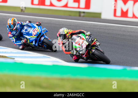 Victoria, Australie. 27 Oct, 2019. Moto GP d'Australie, de qualification ; Aleix Espargaro, Alex rin pendant les qualifications - usage éditorial : Action Crédit Plus Sport Images/Alamy Live News Banque D'Images