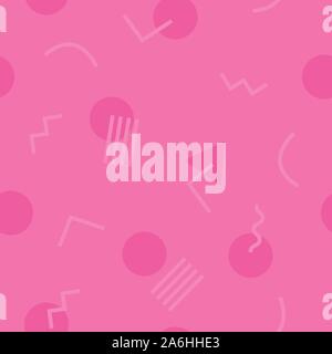 Modèle sans couture avec 80s style geometics memphis et seul ton de couleurs Illustration de Vecteur