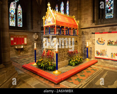 Tombe de saint Thomas de Cantilupe, Cathédrale de Hereford Banque D'Images