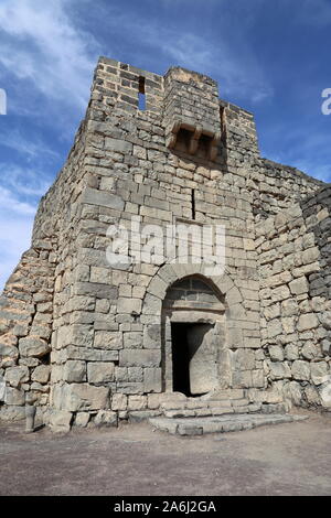 Gatehouse, Qasr Al Azraq, Château du désert de l'époque romaine, gouvernorat de Zarqa, Jordanie, Moyen-Orient Banque D'Images