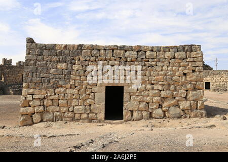 Mosquée Ayyubid, côté nord-est, Qasr Al Azraq, château du désert de l'époque romaine, gouvernorat de Zarqa, Jordanie, Moyen-Orient Banque D'Images