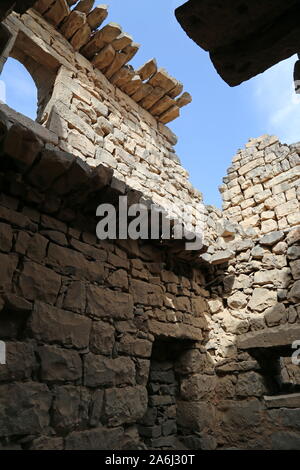 Qasr Al Azraq, période romaine château du désert, le Gouvernorat de Zarqa, en Jordanie, Moyen-Orient Banque D'Images