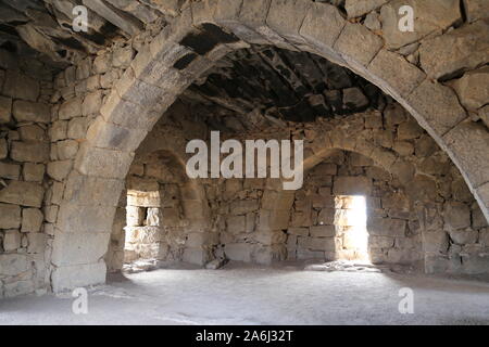 Tour Chamber (bureau du Lawrence d'Arabie), Gatehouse, Qasr Al Azraq, Château du désert de l'époque romaine, gouvernorat de Zarqa, Jordanie, Moyen-Orient Banque D'Images