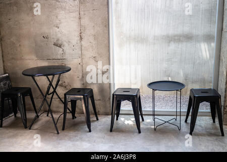 Meubles de style minimal défini dans le coffee shop, stock photo Banque D'Images