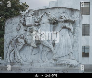 Salem, Oregon - 27 octobre 2019 : détail d'extérieur de bâtiment de l'Oregon State Capitol à Salem Banque D'Images