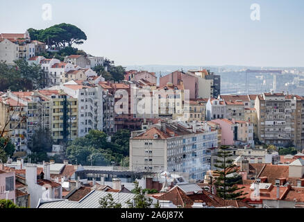 Lisboa, Portugal. Sep 17, 2019. Vue sur le centre-ville de Lisbonne. Crédit : Jan Woitas/dpa-Zentralbild/dpa/Alamy Live News Banque D'Images