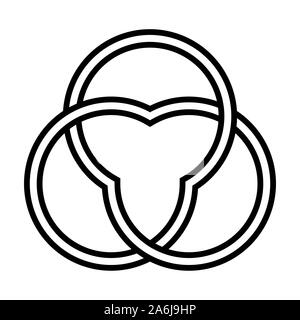 Trefoil knot illustration symbole Banque D'Images