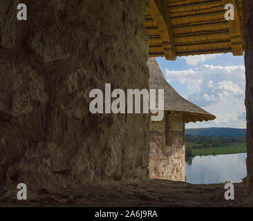 Paysage vu de la forteresse de Soroca, Moldova Banque D'Images