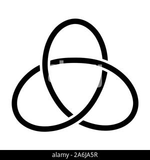 Trefoil knot illustration symbole Banque D'Images