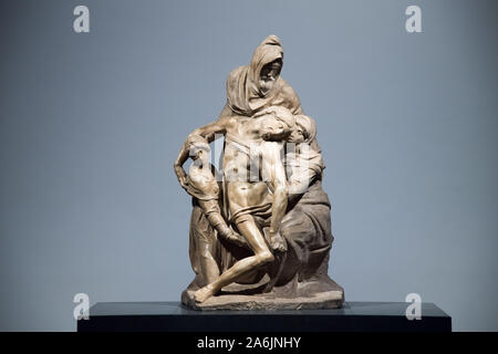 La Haute Renaissance italienne Pietà Bandini (Le Dépôt) sculpture de marbre de XVI siècle par Michel-ange dans le Museo dell'Opera del Duomo (Musée de l'e Banque D'Images