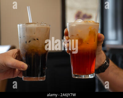 Thé glacé Café thaï Banque D'Images