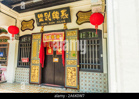 Un shophouse chinoise typique dans la région de George Town, Malaisie Banque D'Images