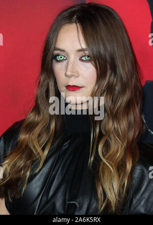 HOLLYWOOD, LOS ANGELES, CALIFORNIE, USA - Le 26 octobre : L'actrice Billie Lourd Port Louis Vuitton arrive à FX's 'American Horror Story' 100e épisode fête au Hollywood Forever Cemetery, le 26 octobre 2019 à Hollywood, Los Angeles, Californie, USA. (Photo par Xavier Collin/Image Press Office) Banque D'Images