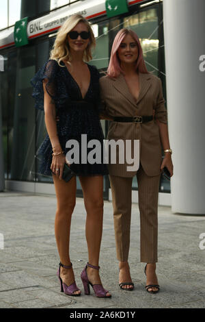 Chiara et Valentina Ferragni assister au spectacle pendant la semaine de la mode de Milan 18 septembre 2019 Banque D'Images