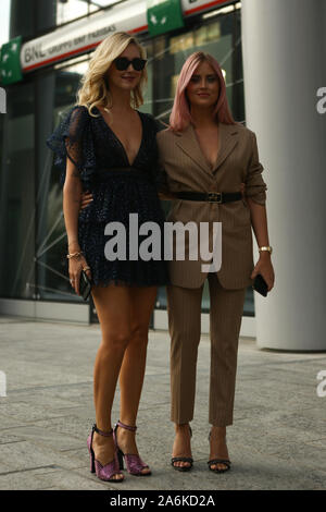 Chiara et Valentina Ferragni assister au spectacle pendant la semaine de la mode de Milan 18 septembre 2019 Banque D'Images