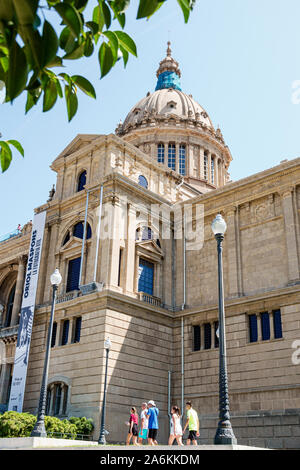 Barcelone Espagne,Catalogne Montjuic,Museu Nacional d'Art de Catalunya,Musée national d'Art de Catalogne,MNAC,Palais national Palau Nacional,bâtiment ext Banque D'Images