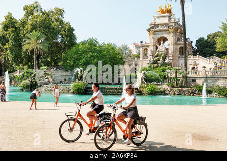 Barcelone Espagne,Catalogne El Born,quartier historique,Ciutat Vella,Parc de la Ciutadella,Parc de la Citadelle,font de la cascada,fontaine en cascade,par Josep Fon Banque D'Images