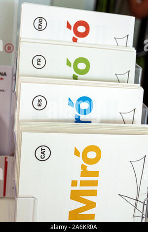 Barcelone Espagne,Catalogne Catalunya,Parc de Montjuic,Fondation Fundacio Joan Miro,Musée d'art contemporain,intérieur intérieur,exposition Banque D'Images