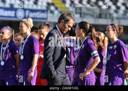 Cesena, Italie, 27 octobre 2019, l'illusion de la fiorentina lors de Juventus vs Fiorentina - Femmes Femmes Football Supercoupe italienne - Crédit : LPS/Lisa Guglielmi/Alamy Live News Banque D'Images