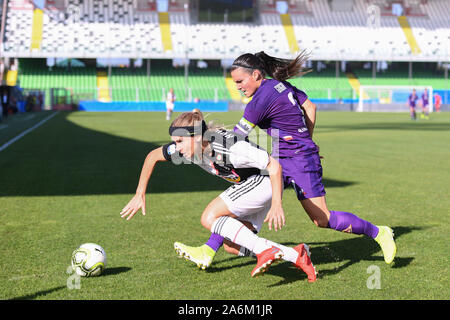 Cesena, Italie, 27 octobre 2019, autres guagni (Fiorentina) femmes et Mme Tuija hyyrynen (juventus) au cours de la Juventus vs Fiorentina - Femmes Femmes Football Supercoupe italienne - Crédit : LPS/Lisa Guglielmi/Alamy Live News Banque D'Images