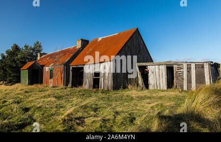 Chalet à l'abandon dans les Highlands d'Ecosse Banque D'Images