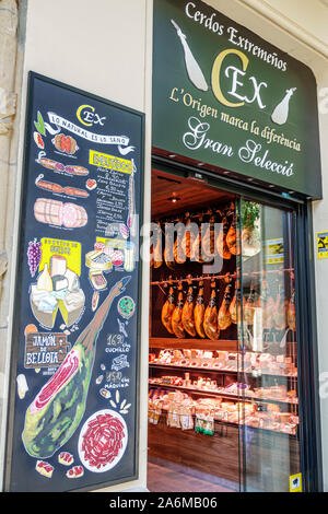 Barcelone Espagne,Catalogne Sant Antoni,deli,CEX,gourmet,Jamon iberico jambon ibérique,entrée principale,ES190902083 Banque D'Images