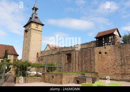 Historische Gebäude in der Altstadt von Marbach am Neckar Banque D'Images