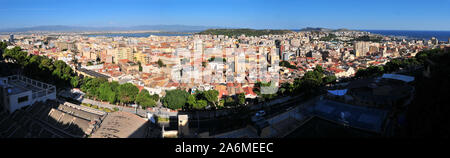 Cagliari, Italie, septembre 2019. Vue panoramique de Cagliari vu de Bastione di Saint Remy. Banque D'Images