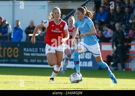 Manchester, UK. 27 Oct, 2019. Manchester, Angleterre - 27 OCTOBRE : Janine Beckie de Manchester City au cours de la Barclays Women's WFC super match de championnat entre Arsenal et Manchester City femmes Femmes à Meadow Park Stadium le 27 octobre 2019 à Borehamwood, Angleterre : Crédit photo Action Sport/Alamy Live News Banque D'Images