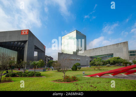 Monterrey, Mexique-11 Août, 2019 : Monterrey Macroplaza, vue (La Gran Plaza) Square dans le centre-ville historique, la septième plus grande Plaza dans le wor Banque D'Images