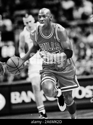 1995 Michael Jordan Chicago Bulls vs les Celtics Bosotn au Boston Garden Boston MA USA photo de Bill belknap Banque D'Images