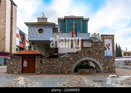 Memorial House Mère Teresa dans ville de Skopje, République de Macédoine du Nord Banque D'Images