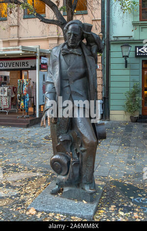 Statue de l'écrivain Hans Christian Andersen à Bratislava, Slovaquie Banque D'Images