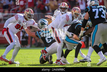 Santa Clara, CA, USA. 27 Oct, 2019. Lors d'un match au stade de Levi's le dimanche, Octobre 27, 2019 à Santa Clara. Crédit : Paul Kitagaki Jr./ZUMA/Alamy Fil Live News Banque D'Images