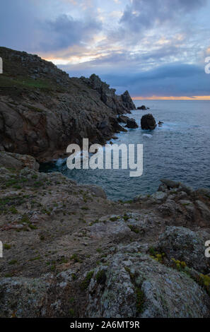 Au point d'Hella Gwennap Head à West Cornwall Banque D'Images