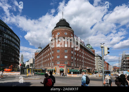 Arène triangulaire - bâtiment conçu par l'architecte Lars Sonck - à Helsinki, Finlande Banque D'Images